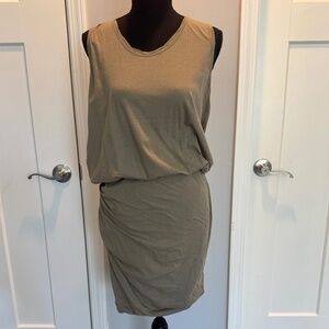 La Miel Casual Midi Sleeveless Dress, L, NWOT, Olive Green